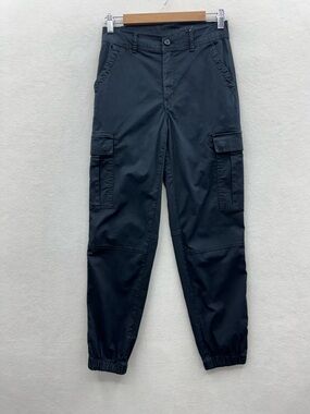 American Eagle Women's 0 Super Stretch Black Cargo Joggers